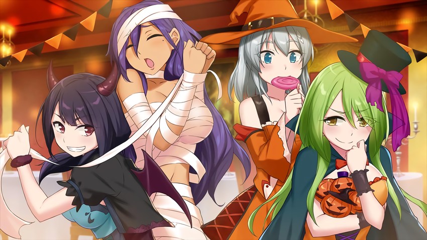 machiyuki ricka, yomoda tengge, suou yamabuki, and kashima nanao (moe! ninja girls)