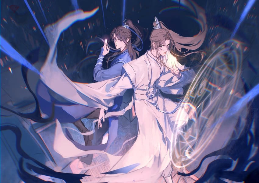 chu wanning and mo ran (erha he ta de bai mao shizun) drawn by boki_20cm