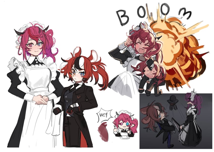 hakos baelz and irys (hololive and 1 more) drawn by eus_ing