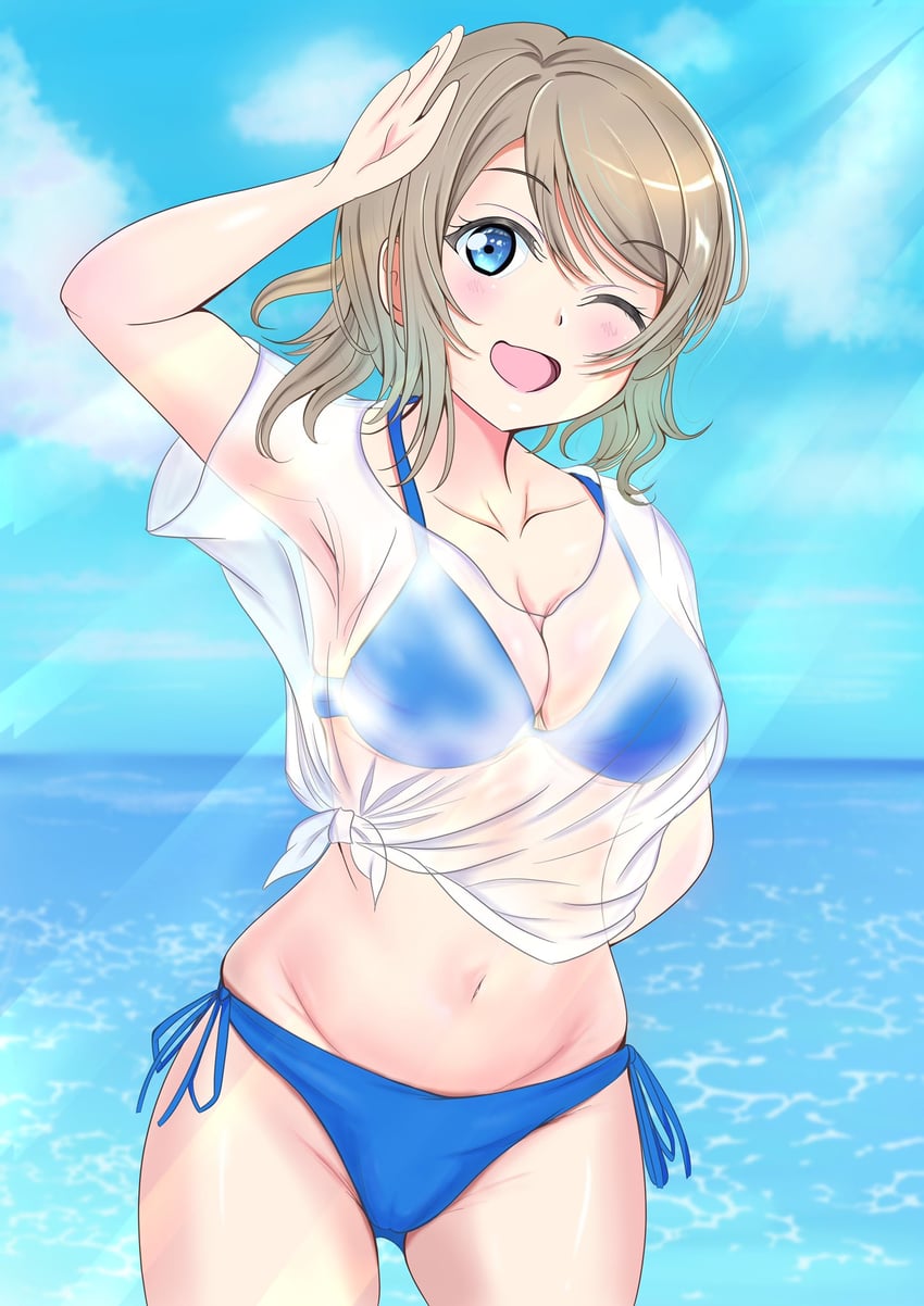 watanabe you (love live! and 1 more) drawn by borgbutler