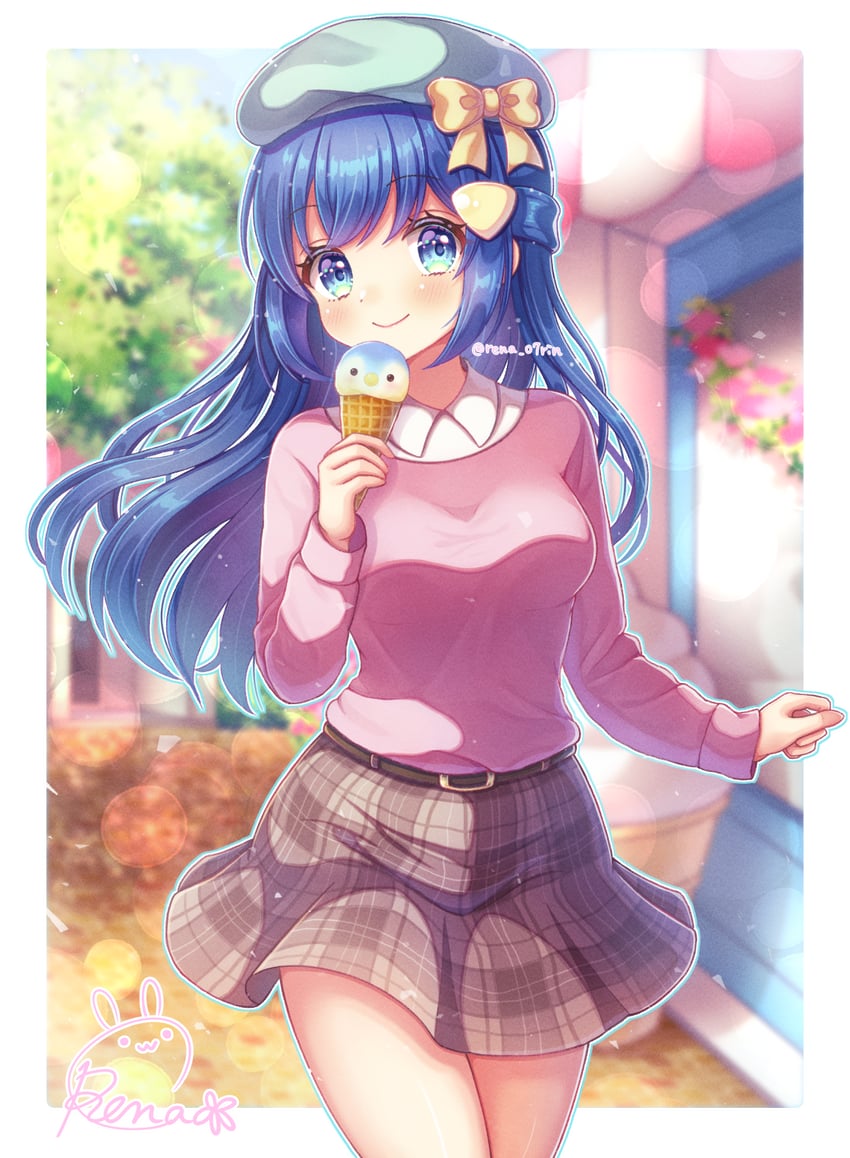 dawn and piplup (pokemon and 1 more) drawn by rena_rin
