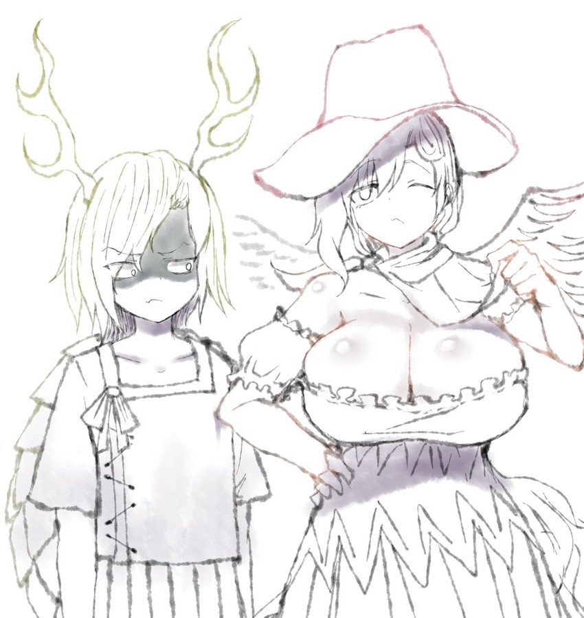 kicchou yachie and kurokoma saki (touhou) drawn by 2b-ge