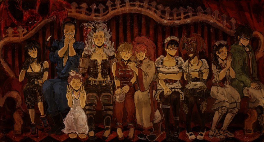 noi, nikaidou, ebisu, dokuga, chota, and 5 more (dorohedoro) drawn by ex.rudo
