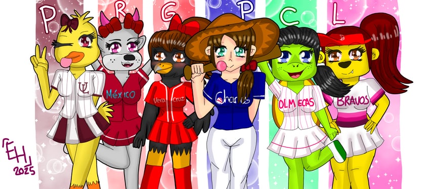 roccy, perlita, pia algodonera, chiquiwow, lina, and 1 more (bravos de leon and 6 more) drawn by yumeyumeprincess20