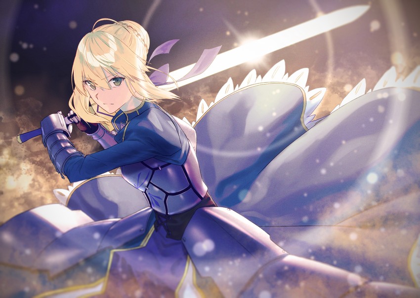artoria pendragon and saber (fate and 1 more) drawn by matsuharu_(lip-mil)