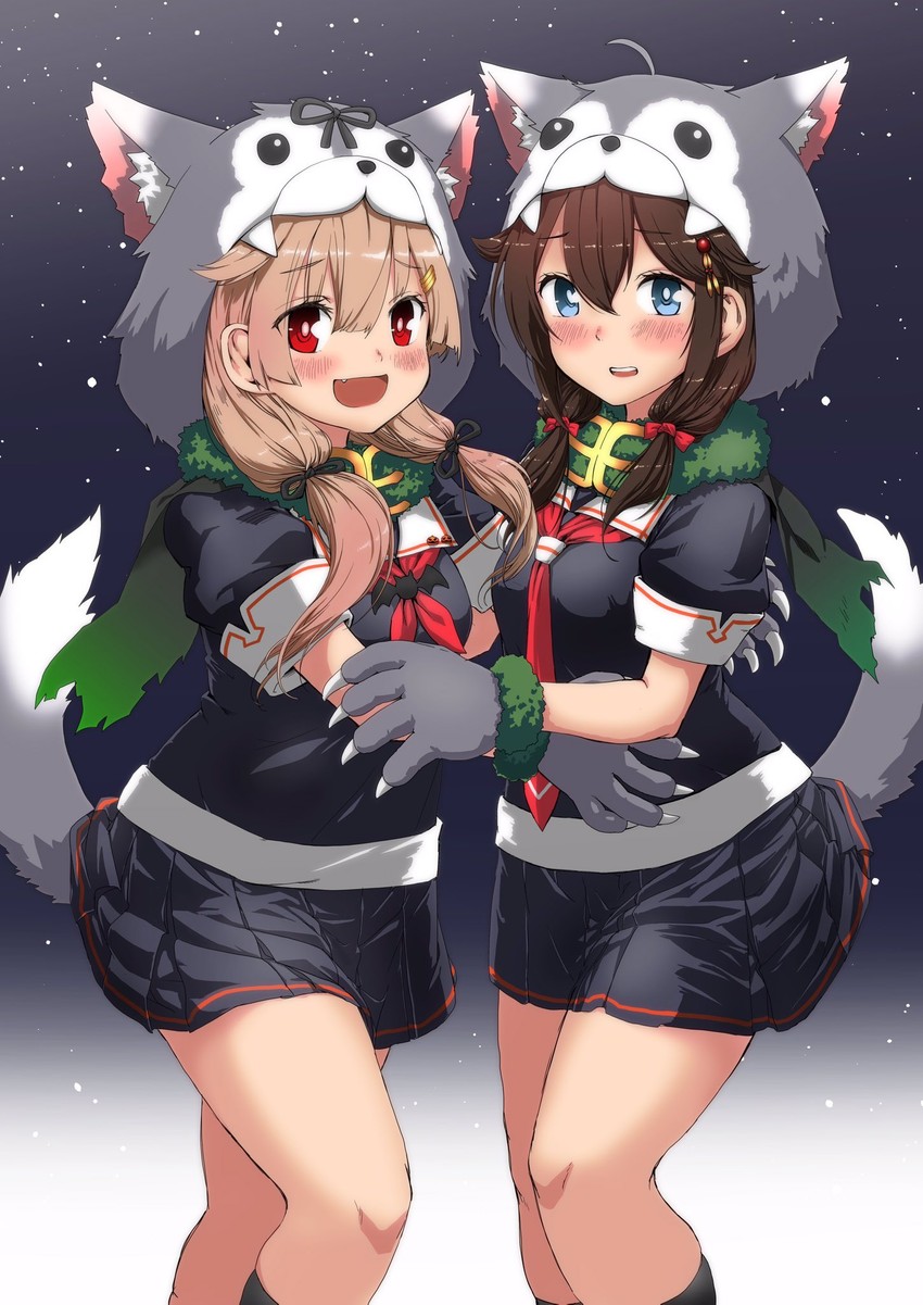 shigure, shigure kai ni, yuudachi kai ni, and yuudachi (kantai collection) drawn by gouta_(nagishiro6624)