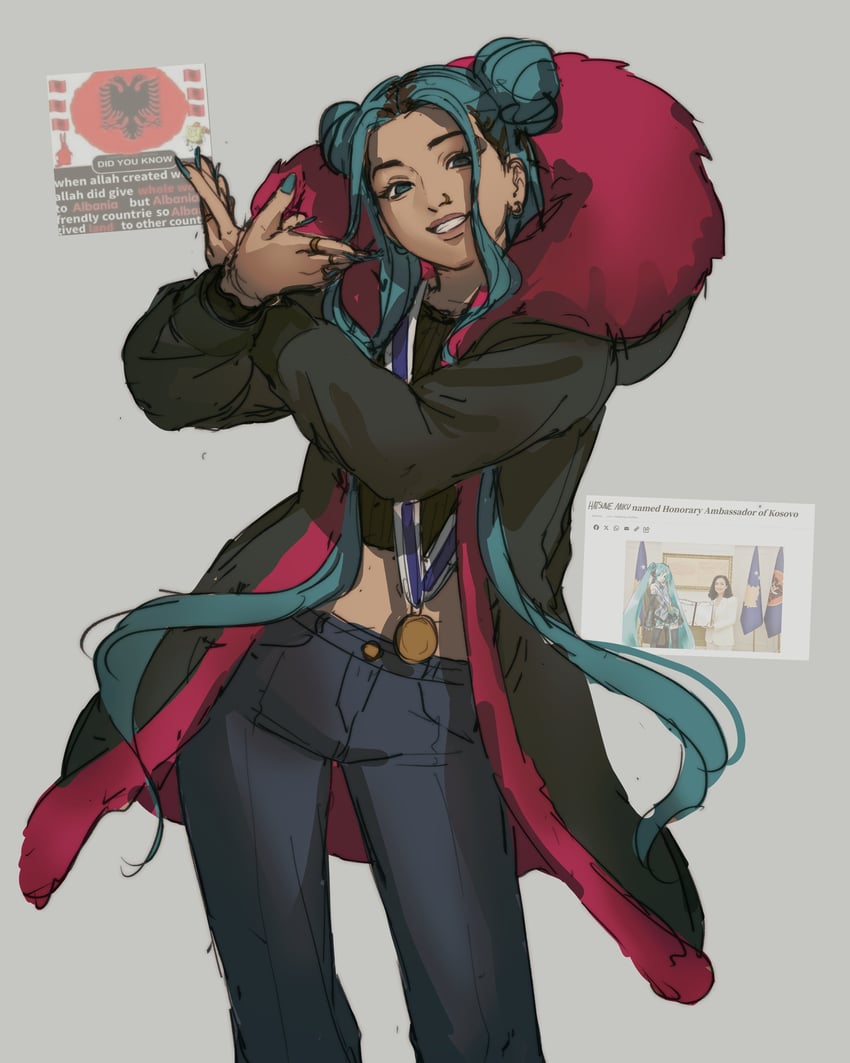hatsune miku and era istrefi (vocaloid and 1 more) drawn by seraph_(sera_phiel)