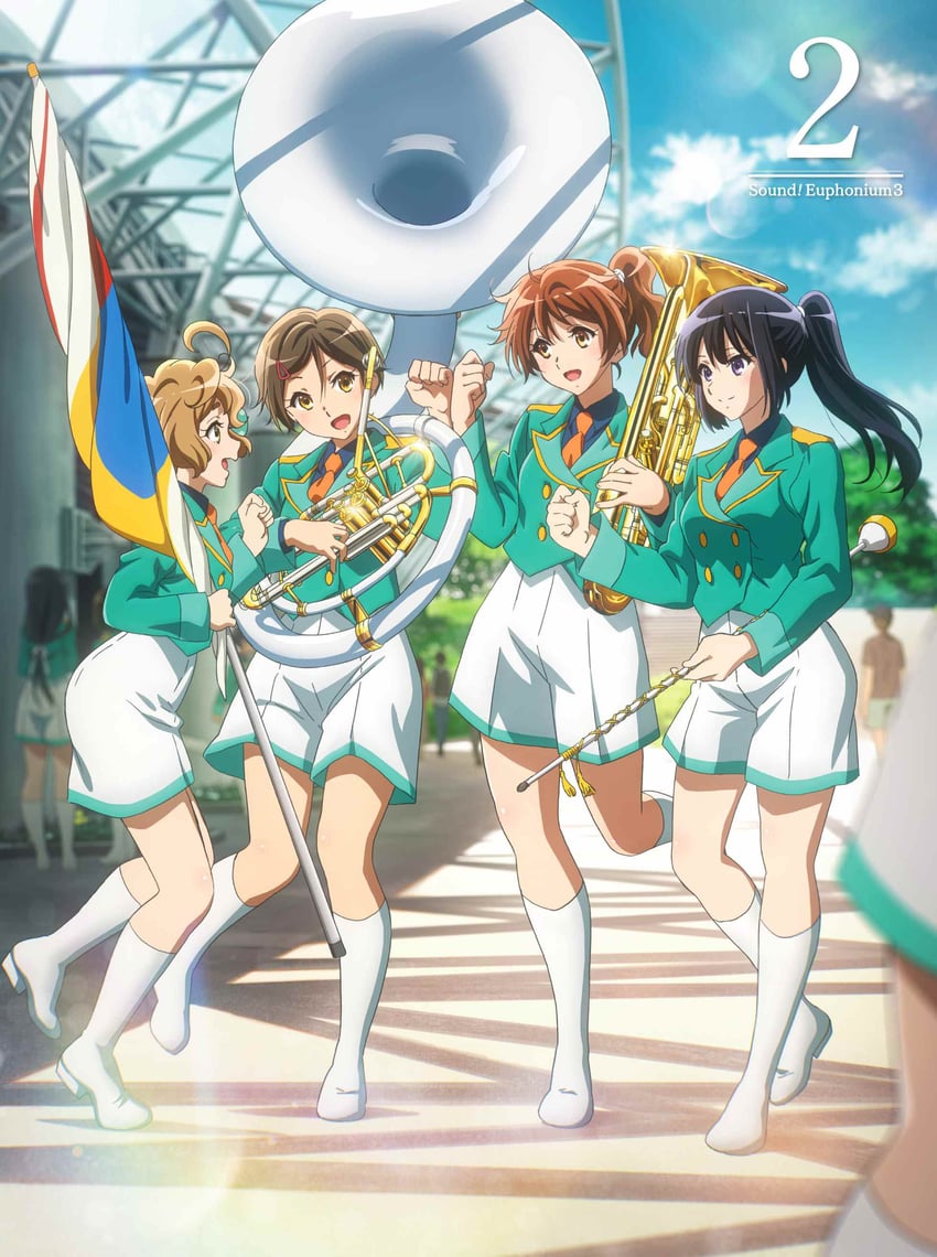 oumae kumiko, kousaka reina, kawashima sapphire, and katou hazuki (hibike! euphonium)
