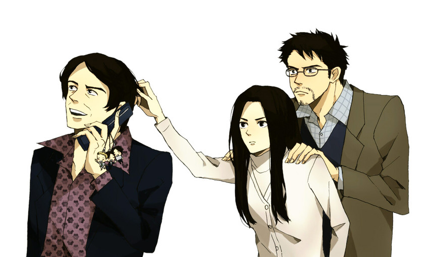 yamada naoko, ueda jirou, yabe kenzo, abe hiroshi, nakama yukie, and 1 more (trick) drawn by madoka_(potechoco)