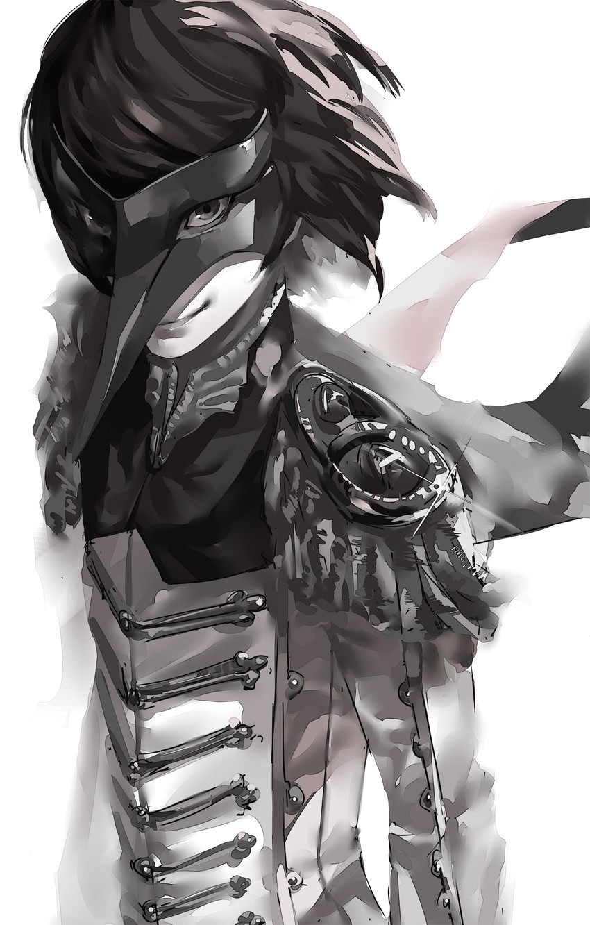 akechi gorou and crow (persona and 1 more) drawn by blazpu