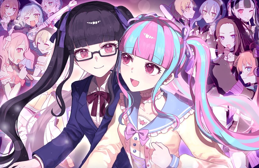 hikawa hina, maruyama aya, shirasagi chisato, wakamiya eve, yamato maya, and 5 more (bang dream!) drawn by suiren_sou