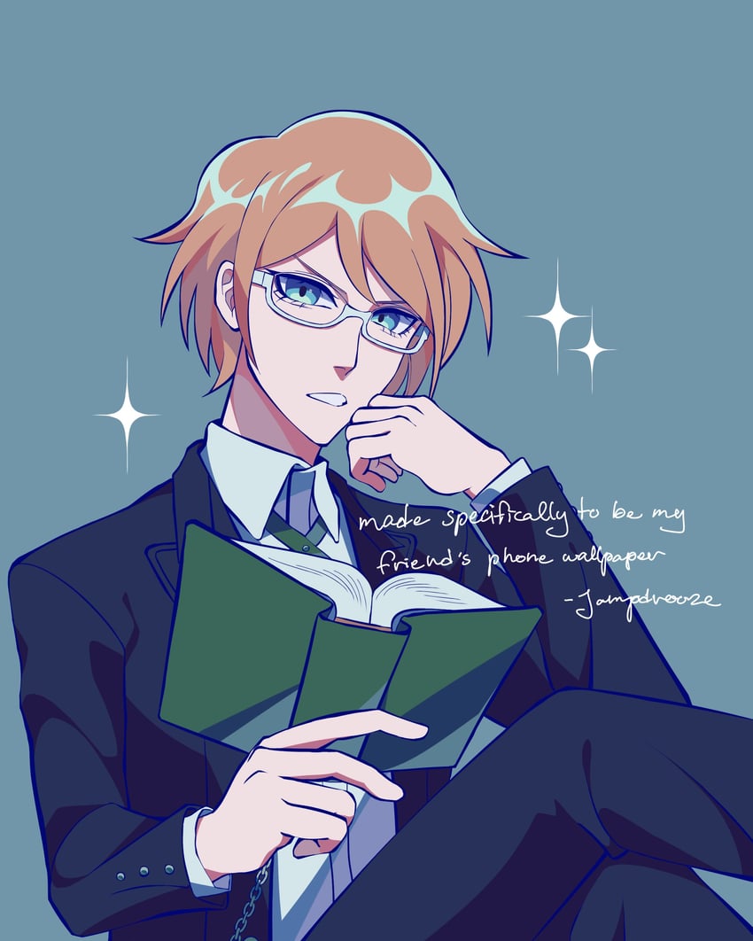 togami byakuya (danganronpa and 1 more) drawn by jampdrooze