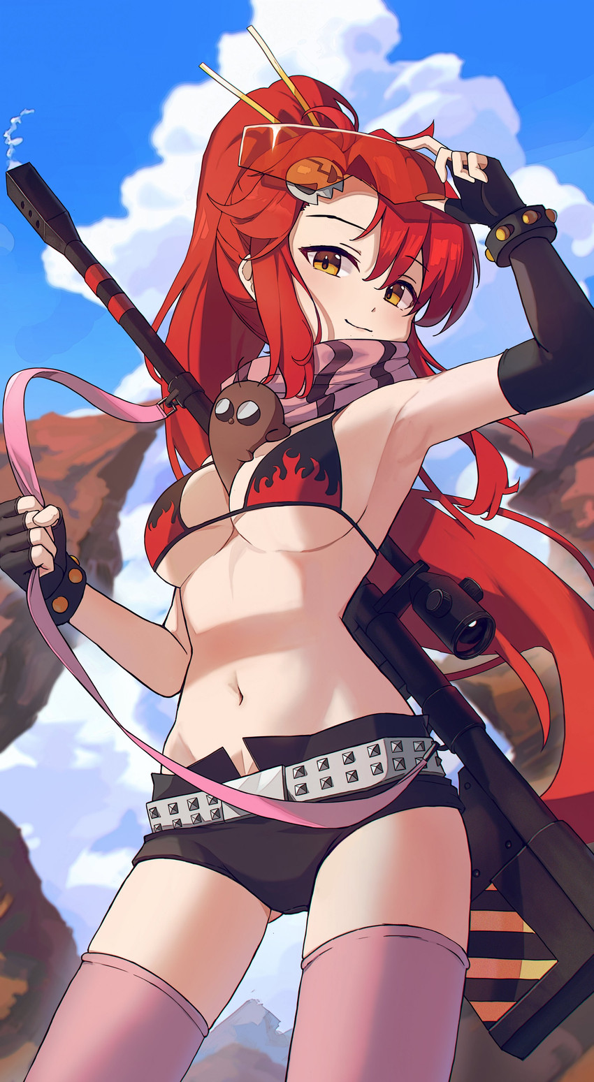 yoko littner and boota (tengen toppa gurren lagann) drawn by huhi_(huhi_1211)
