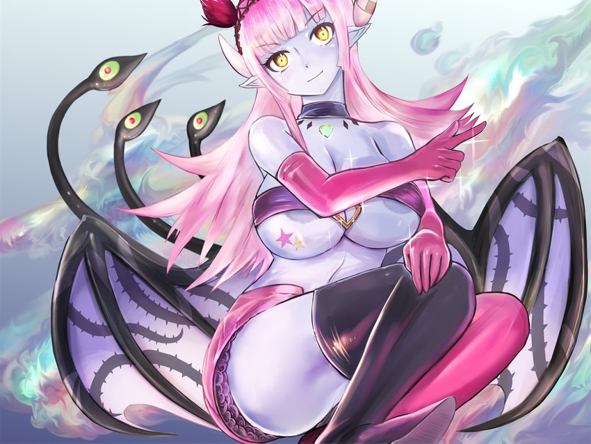saki (mon-musu quest! and 1 more) drawn by un_do