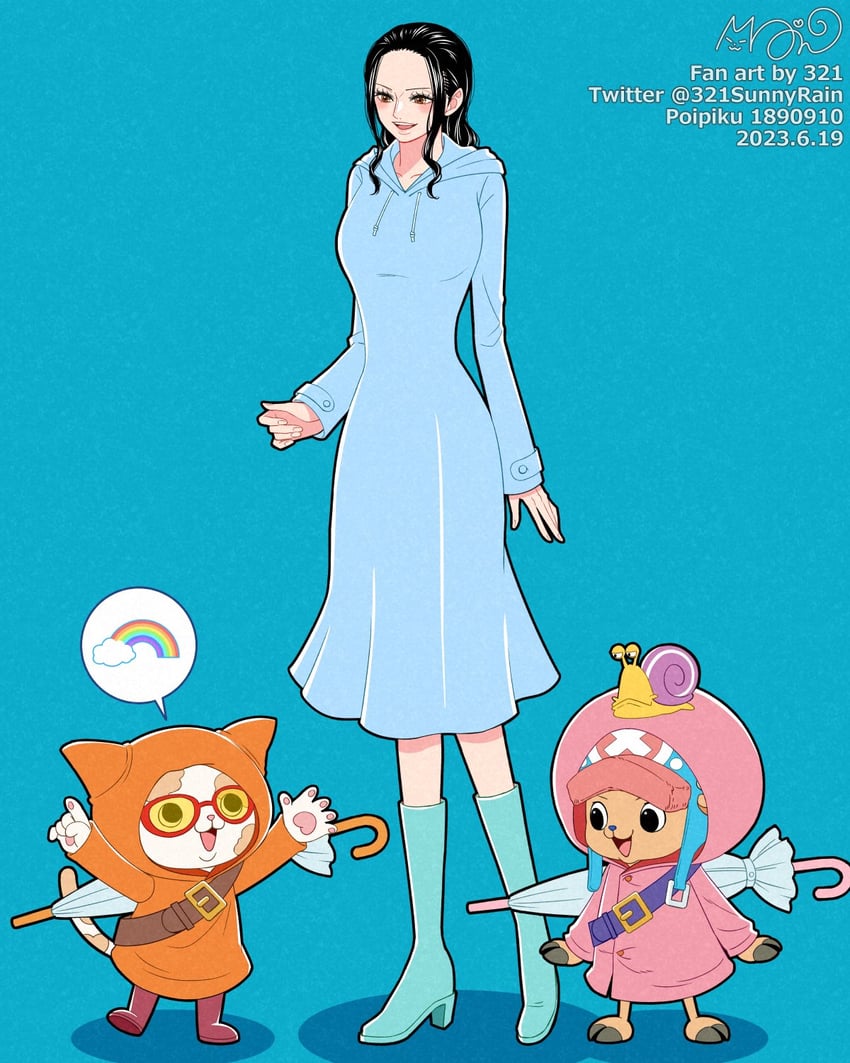 nico robin and tony tony chopper (one piece) drawn by 321