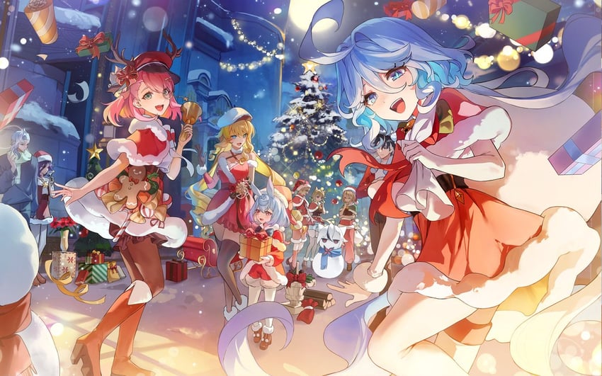furina, arlecchino, neuvillette, clorinde, navia, and 6 more (genshin impact) drawn by dasha