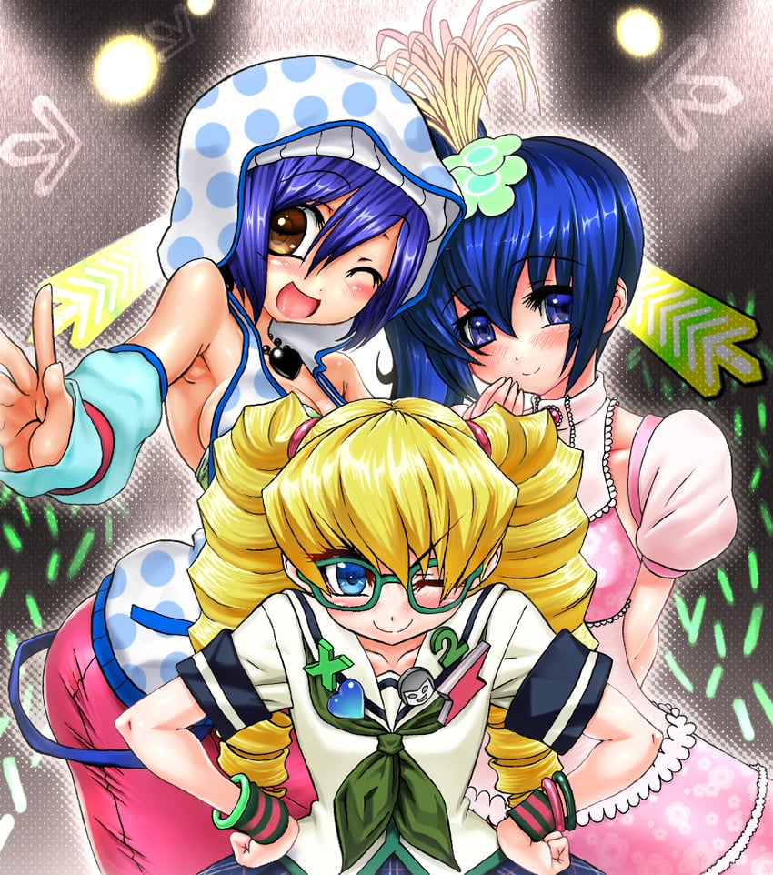 toshiba emi, yuni, and alice ip (bemani and 1 more) drawn by gong_fu