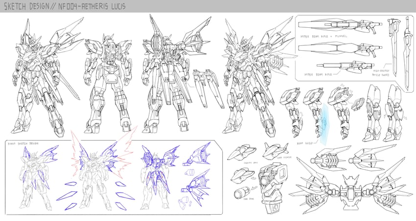 core fighter and aetheris lucis (original and 1 more) drawn by zen_(jirakun)