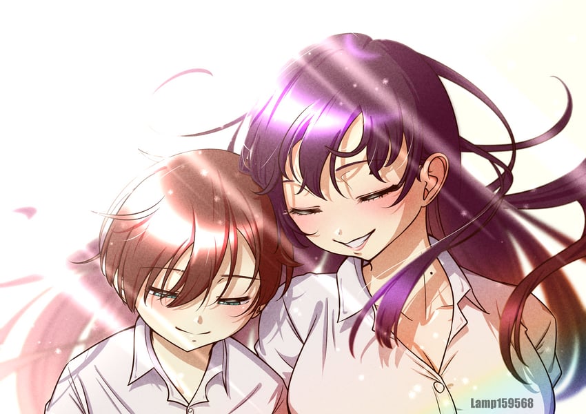 yamada anna and ichikawa kyoutarou (boku no kokoro no yabai yatsu) drawn by furui_o_(lamp159568)