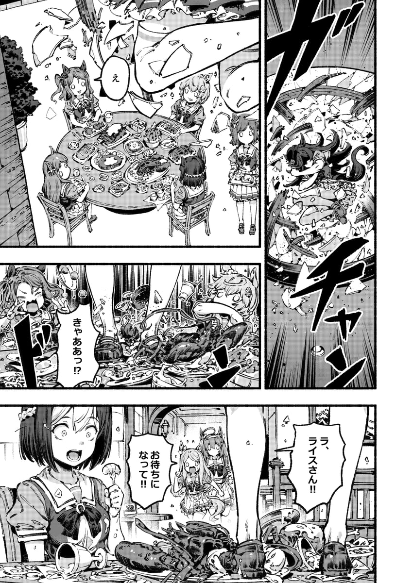 rice shower, mejiro mcqueen, special week, mihono bourbon, king halo, and 2 more (umamusume) drawn by bacius