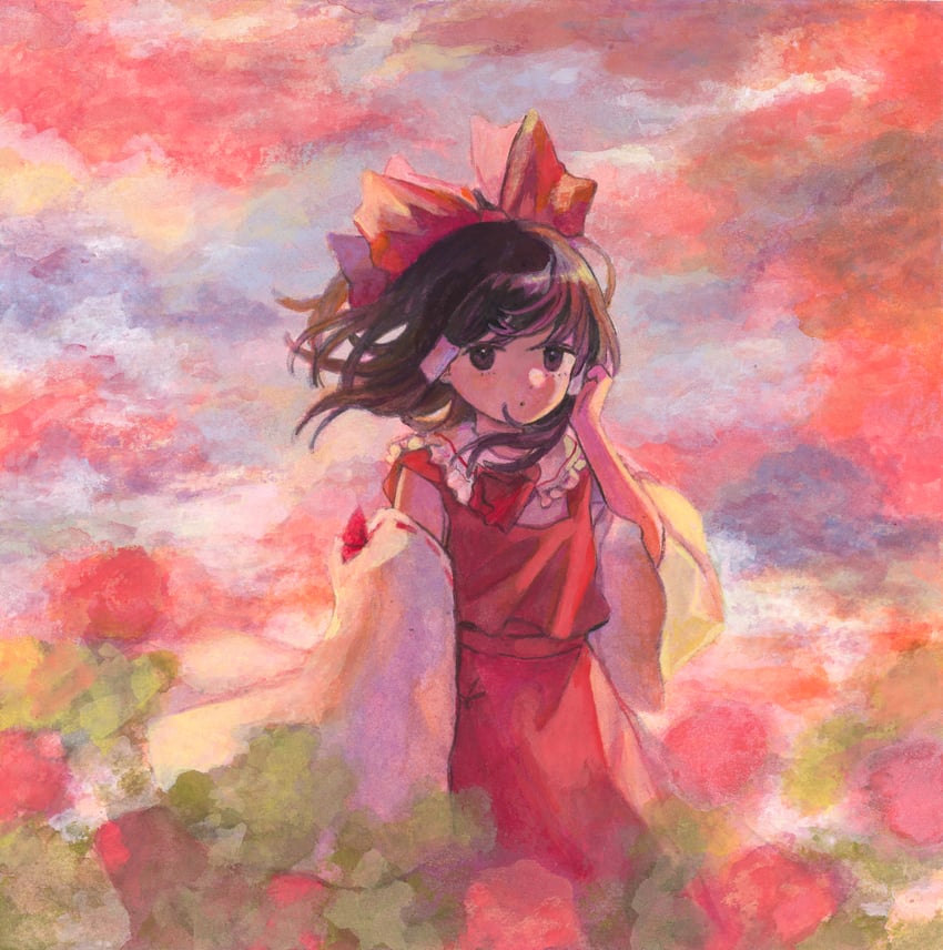 hakurei reimu (touhou and 1 more) drawn by sasami_(shiroi_fuwafuwa)