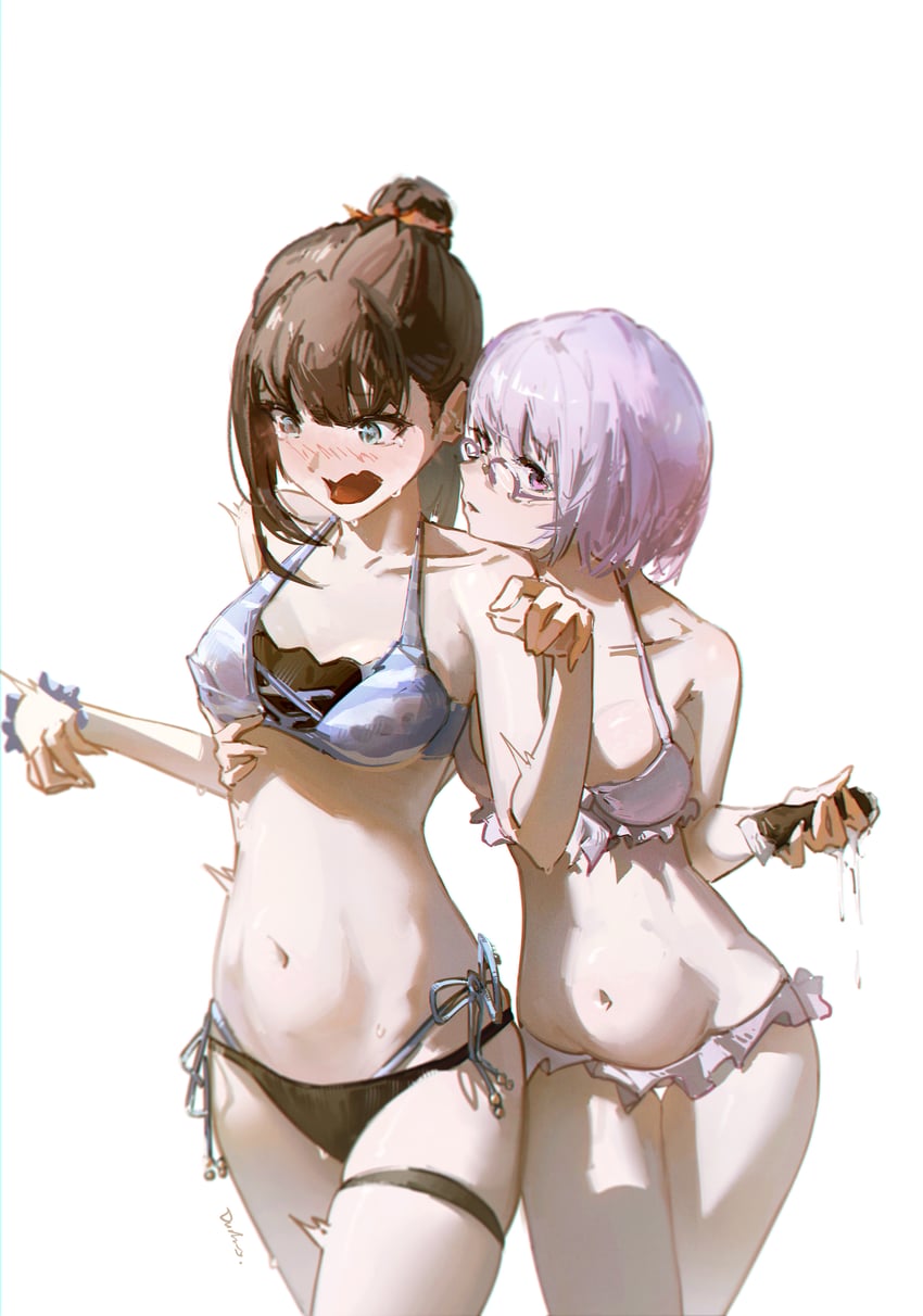 takarada rikka and shinjou akane (gridman universe and 1 more) drawn by dudrinm