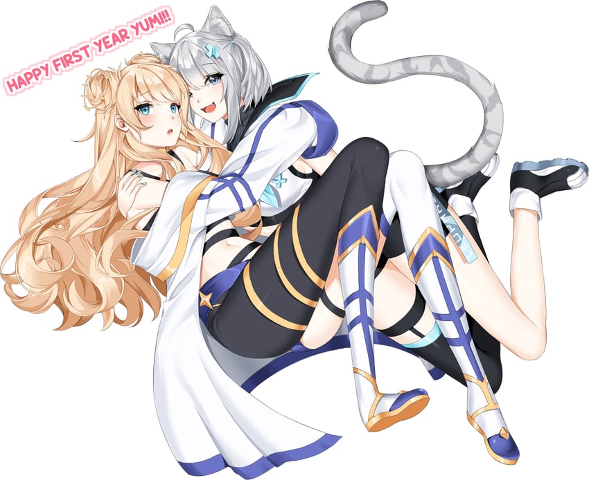 kaneko lumi and fuura yuri (phase connect) drawn by maya_(vtuber)_(artist)