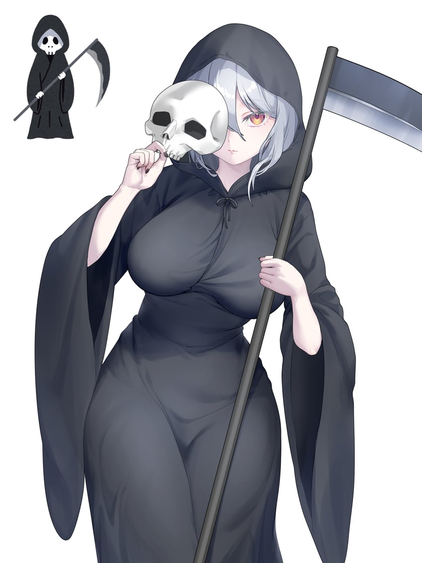 death and grim reaper (original and 1 more) drawn by aesice