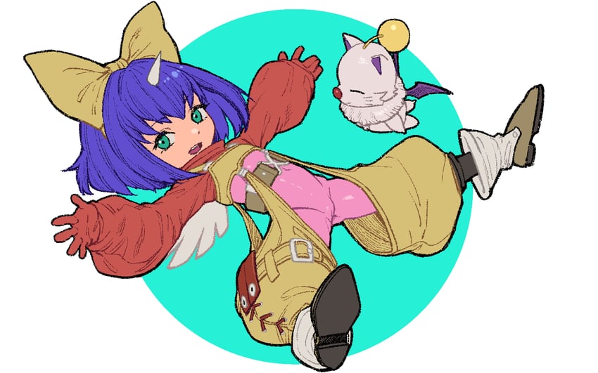moogle and eiko carol (final fantasy and 1 more) drawn by pastime774