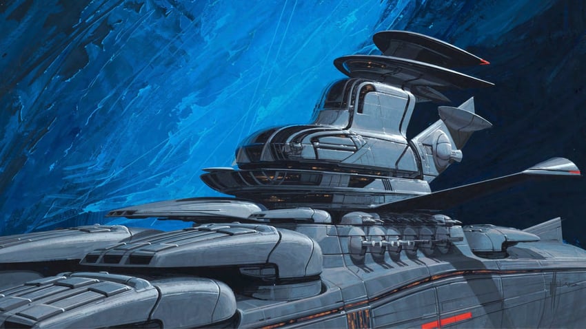 uchuu senkan yamato and 1 more drawn by syd_mead