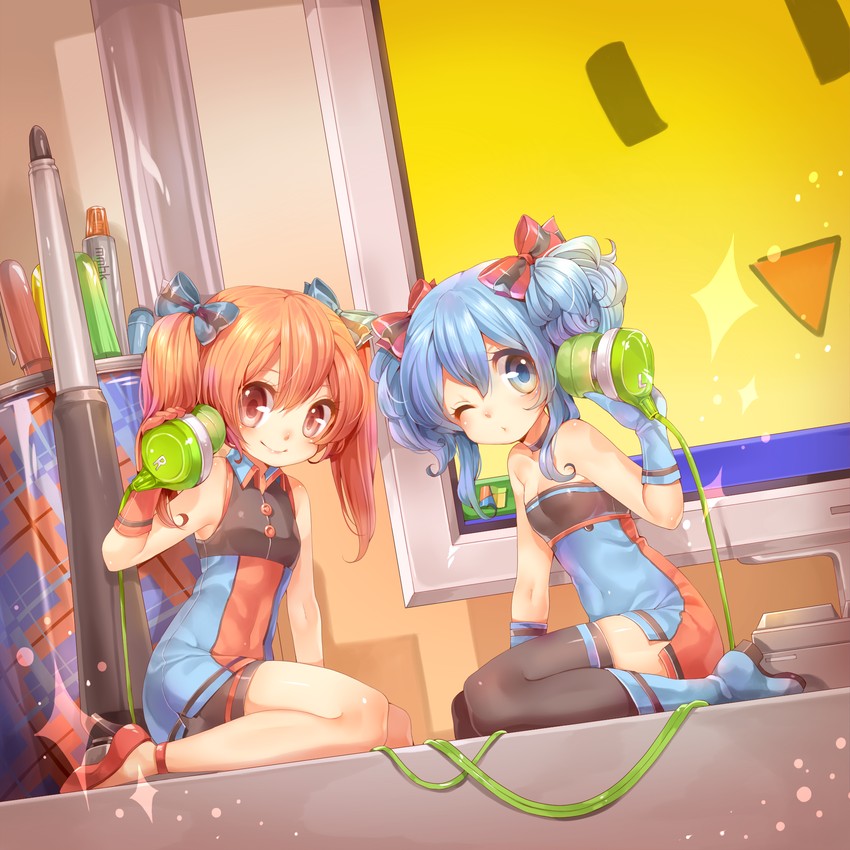 momobako and aihara kaori (microsoft windows and 2 more) drawn by rojiko