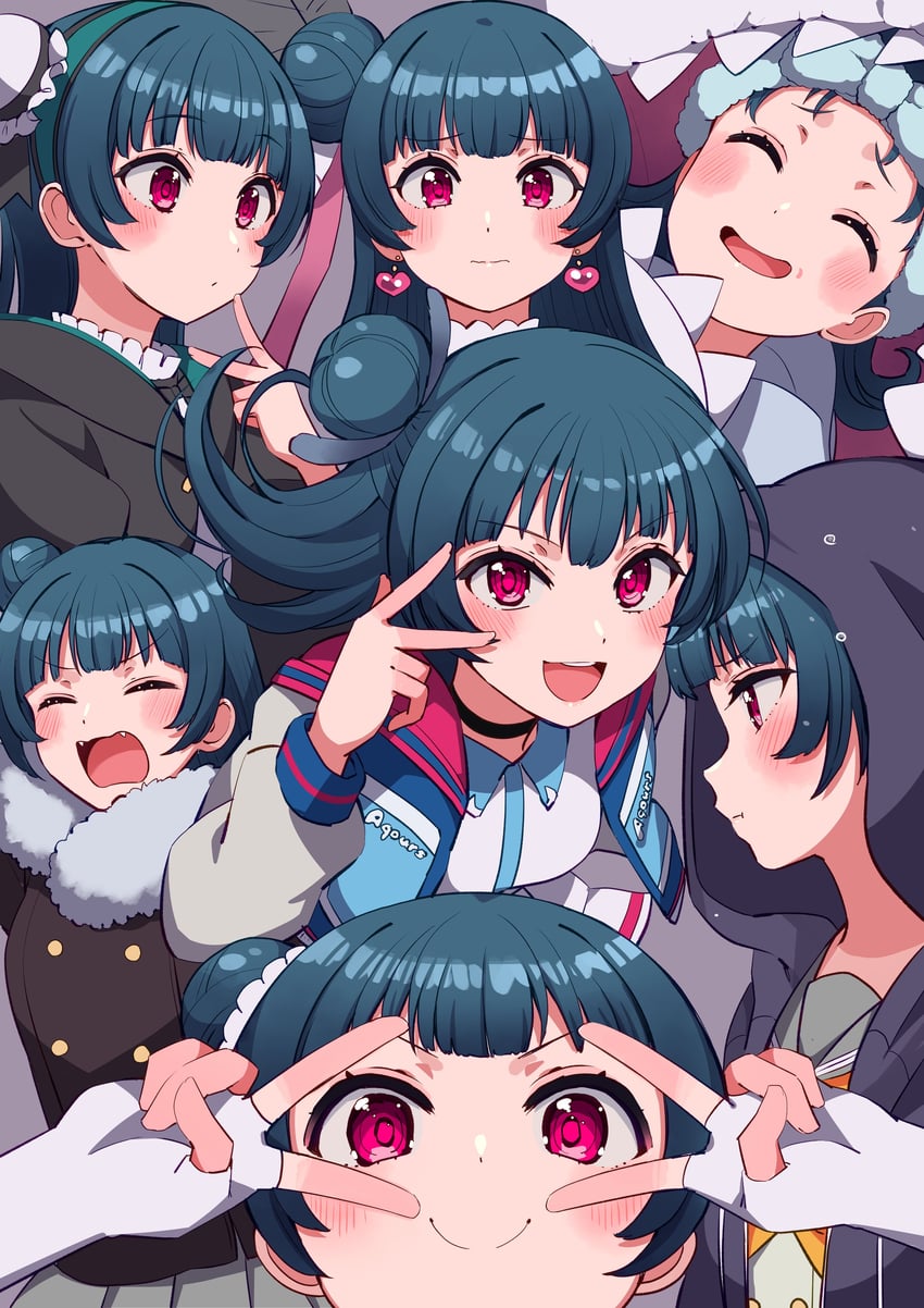tsushima yoshiko and yohane (love live! and 2 more) drawn by cream_(nipakupa)