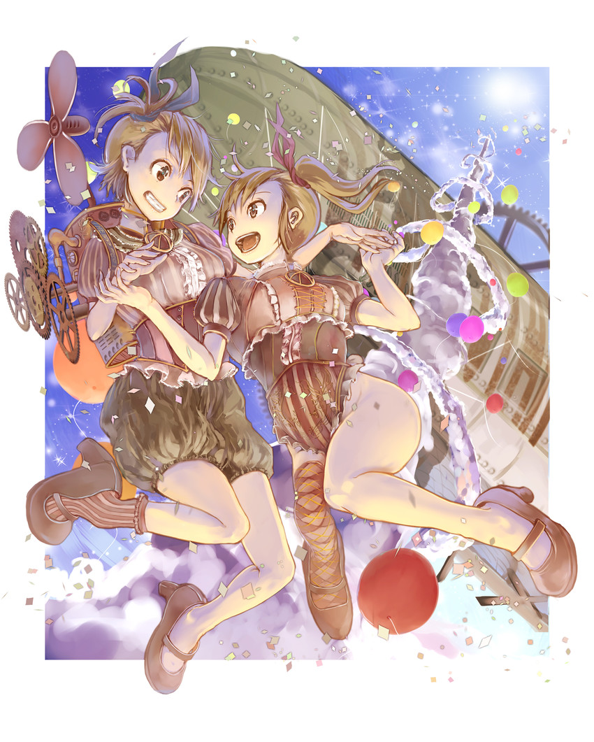 futami mami and futami ami (idolmaster) drawn by yae_(mono110)