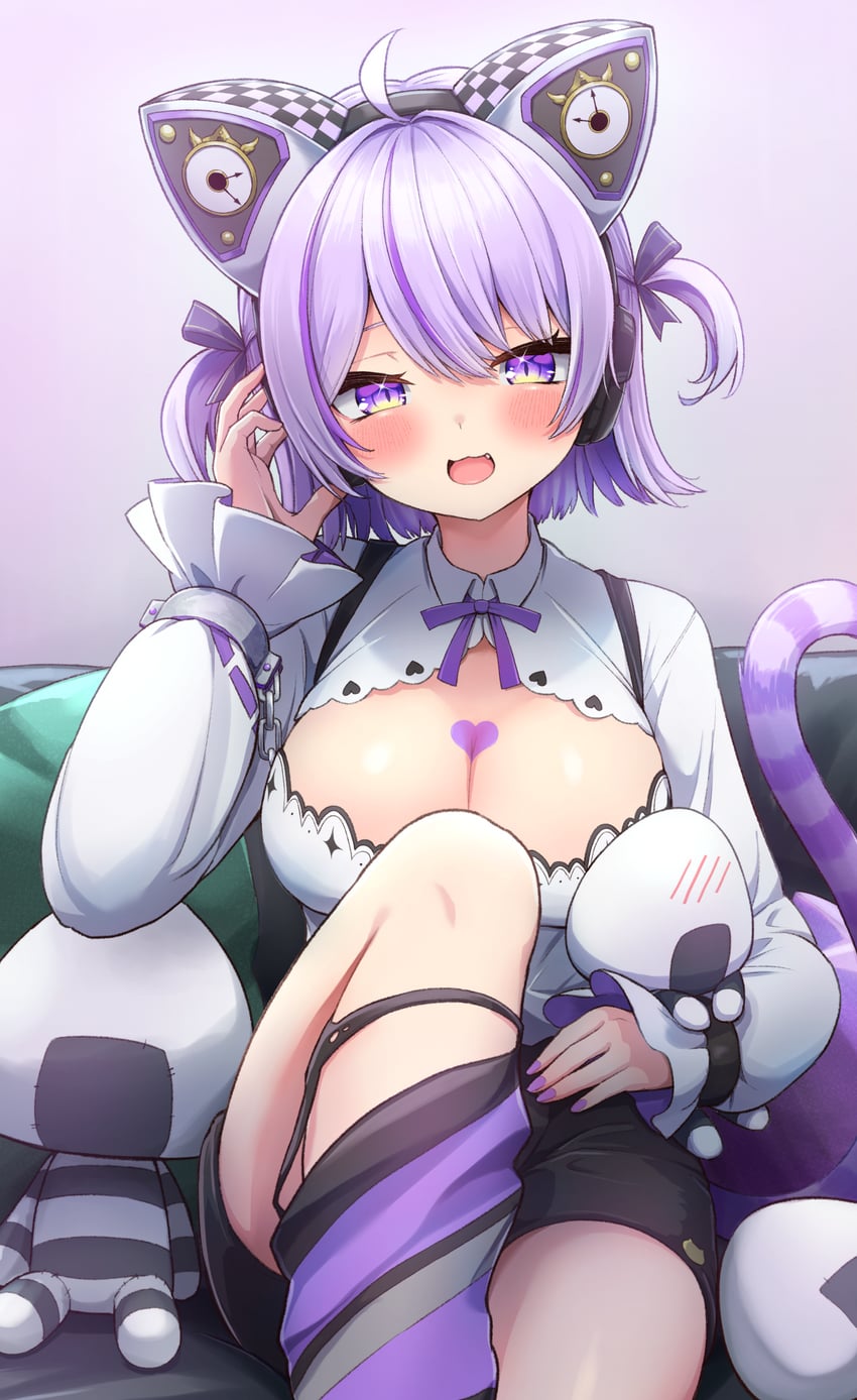 nekomata okayu and onigirya (hololive) drawn by tkc_(user_snjd8547)