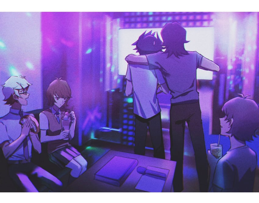 zaizen aoi, fujiki yusaku, ai, homura takeru, and kusanagi jin (yu-gi-oh! and 1 more) drawn by naoki_(2rzmcaizerails6)