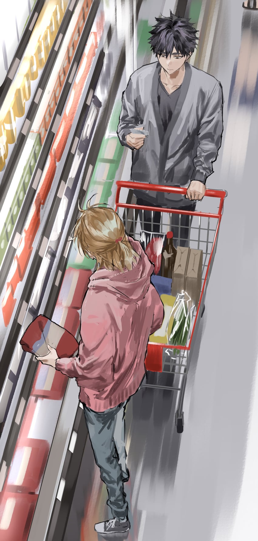 baek eunyung and goh haejoon (no home) drawn by chamuring