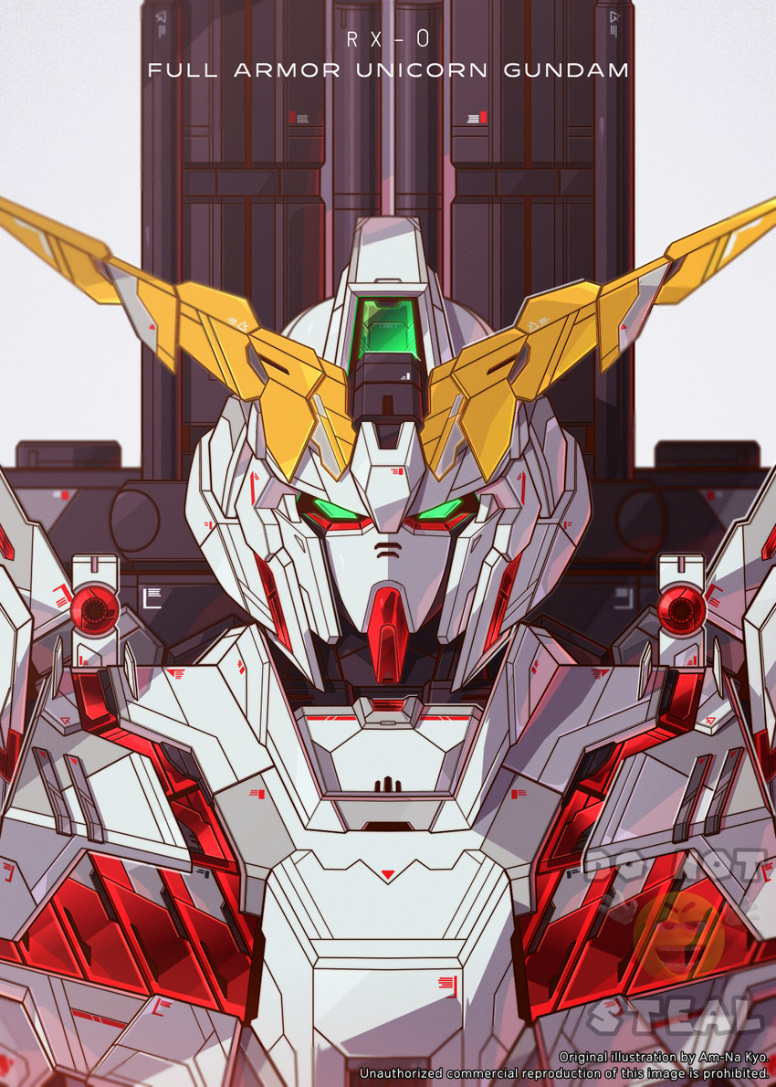 unicorn gundam and full armor unicorn gundam (gundam and 1 more) drawn by azzalea
