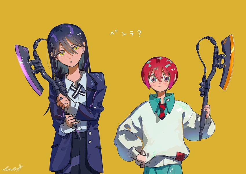 amate yuzuriha and nyaan (gundam and 1 more) drawn by kajoichiro