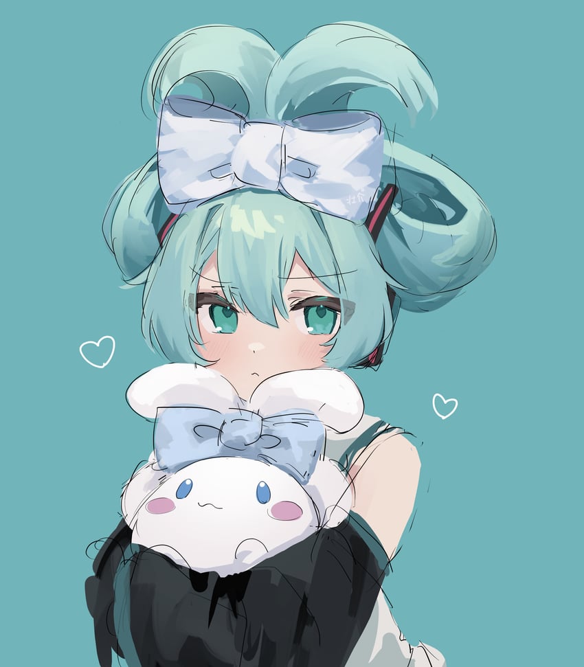 hatsune miku, cinnamoroll, and cinnamiku (vocaloid and 2 more) drawn by s000usuke