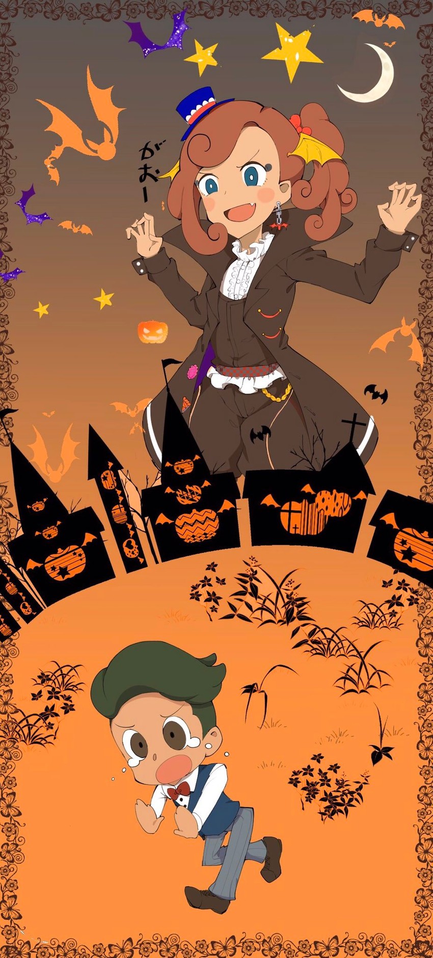 katrielle layton and noah montol (layton's mystery journey) drawn by teroo
