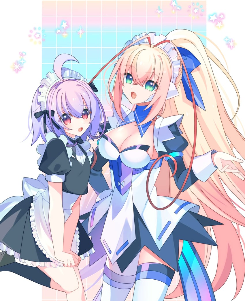 lumen and joule (azure striker gunvolt and 1 more) drawn by lololotton