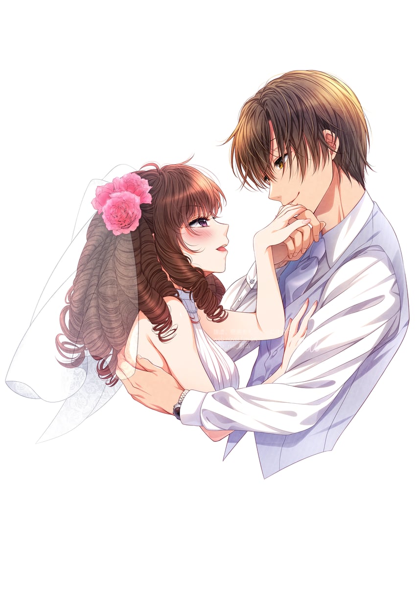 kisshouin reika and enjou shuusuke (kenkyo kenjitsu wo motto ni ikite orimasu) drawn by user_tztg8524