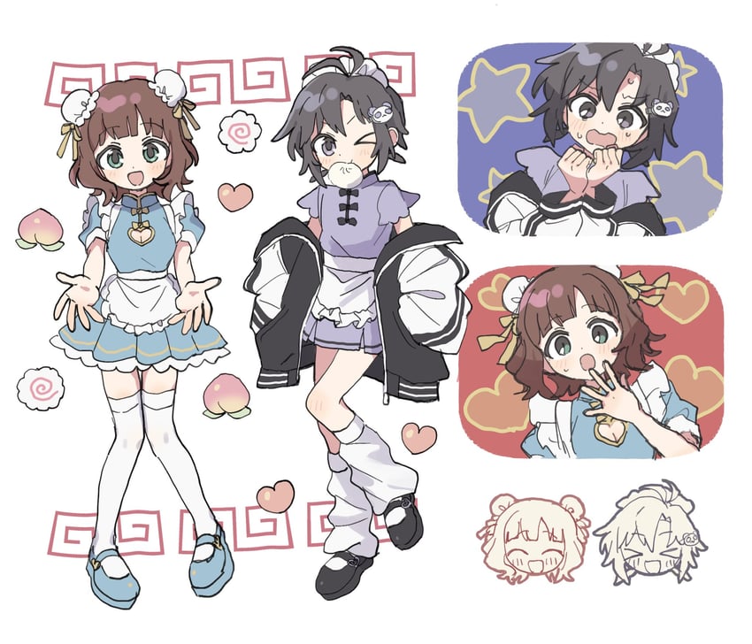 amami haruka and kikuchi makoto (idolmaster and 2 more) drawn by pnt_0202