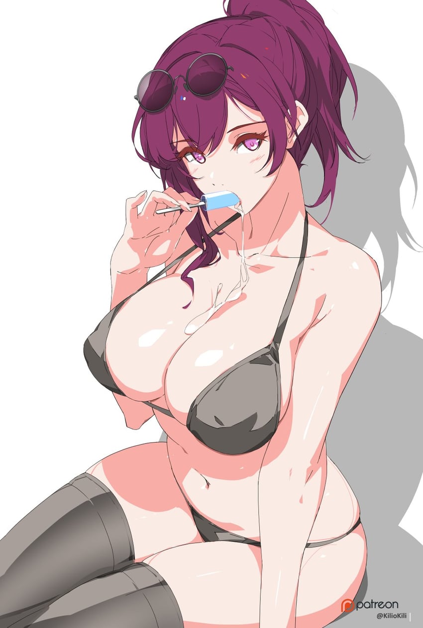 kafka (honkai and 1 more) drawn by kili_kilio