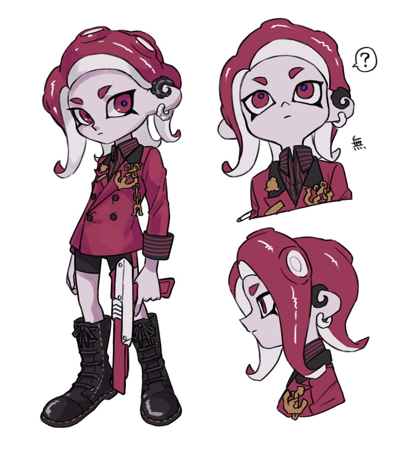 octoling player character and octoling girl (splatoon) drawn by oka_kabe