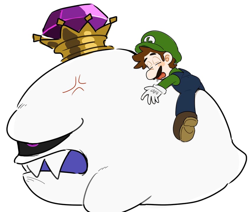luigi and king boo (mario and 1 more) drawn by mimimi_(mimimim9999)