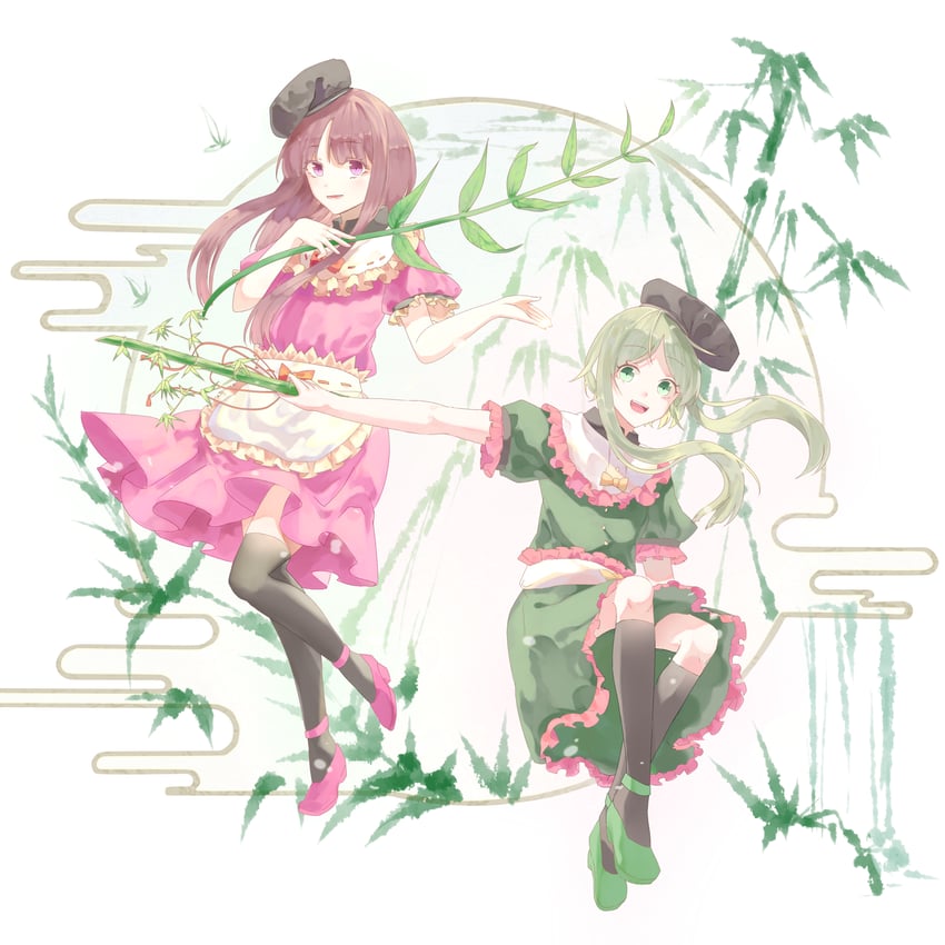 nishida satono and teireida mai (touhou) drawn by zhixie_jiaobu