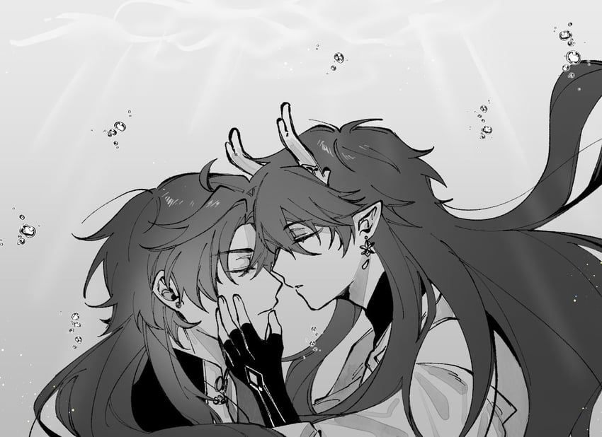 dan heng and blade (honkai and 1 more) drawn by cpgo613
