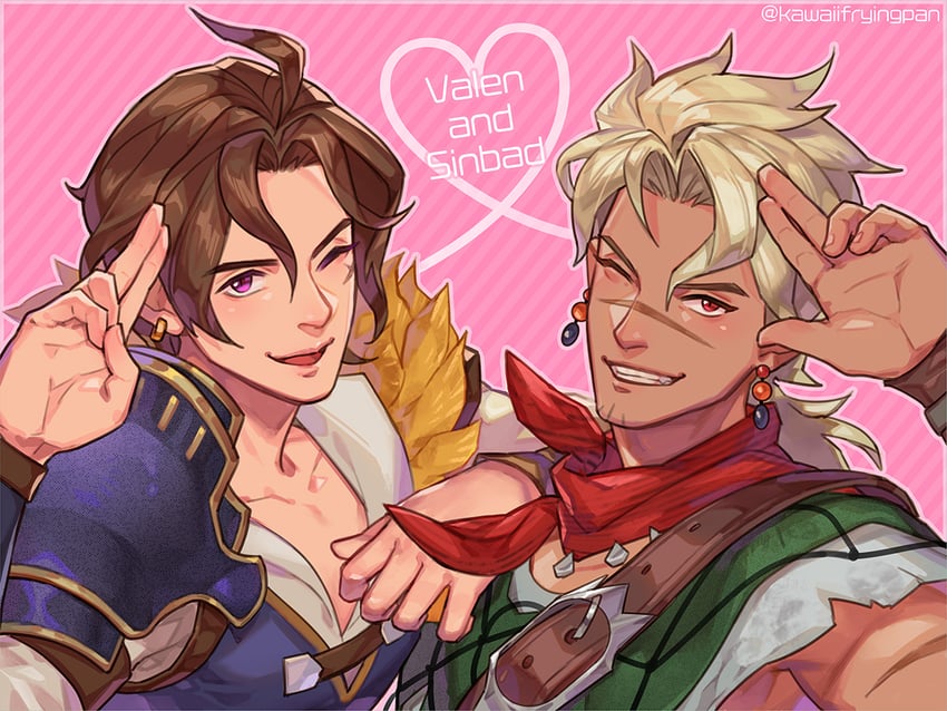 sinbad and valen (afk and 1 more) drawn by hideono6