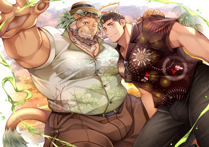 zabaniyya and arsalan (tokyo afterschool summoners) drawn by wafu_(youzora_samo18)
